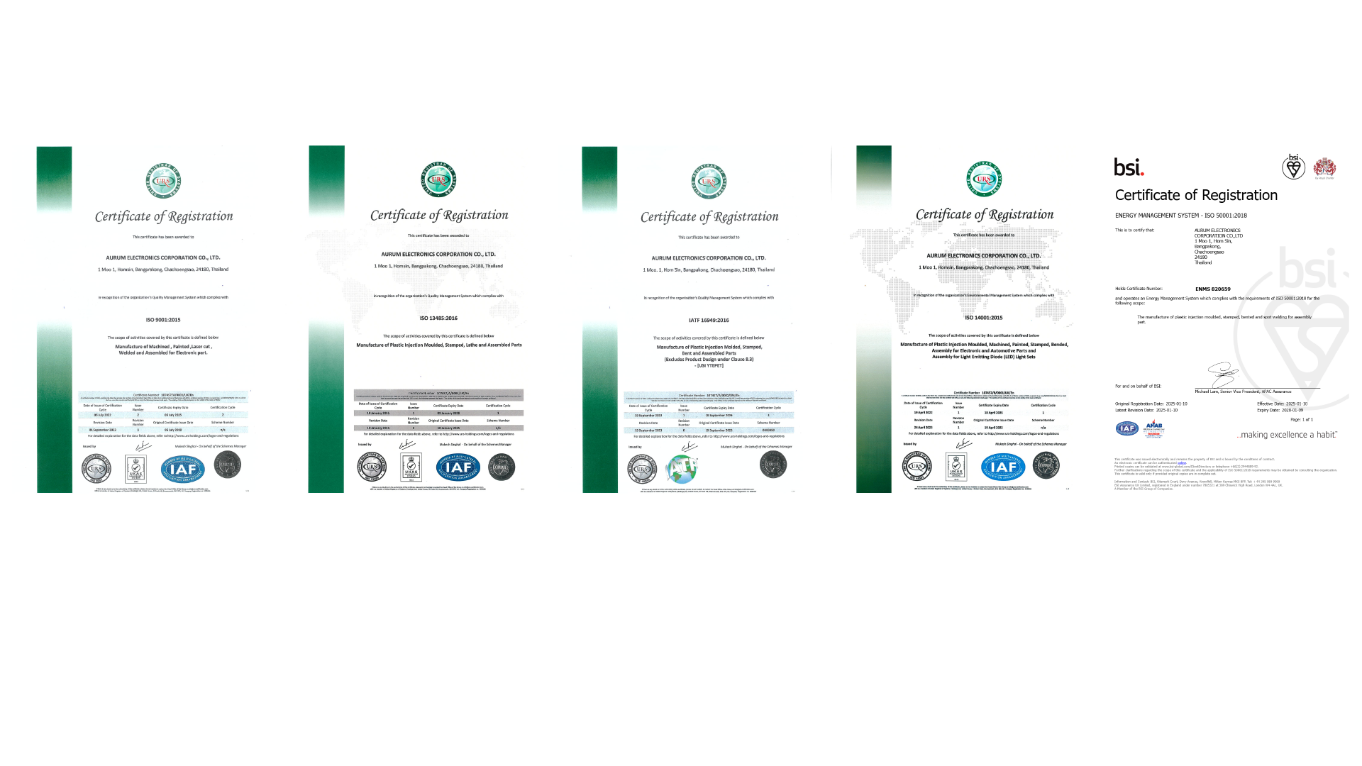 Quality Certifications Image
